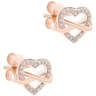 s.Oliver Damen Schmuck – Ohrstecker und Creole aus 925 Silber mit Herz-Infinity Design – Alltagstauglich, Elegant & Zeitlos – Perfekte Geschenkidee