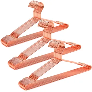 Amber Home 43,2 cm Roségold, starker Metallbügel, 30 Stück, Kupfer-Kleiderbügel, robuste Kleiderbügel, Standard-Anzugbügel für Jacke, Hemd, Kleid (Kupfer, 30)
