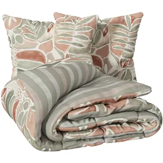 Bettbezug Bettwäsche Garnitur 220x240cm Baumwolle 2 Stk. Kissenbezug 63x63cm