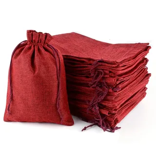 CLTPY 30 Stück Jutesäckchen 15x20 cm mit Kordelzug, Geschenktüten Baumwollsäckchen Stoffsäckchen für Adventskalender Geschenksäckchen für Schmuck Hochzeit Mitbringsel Weihnachten