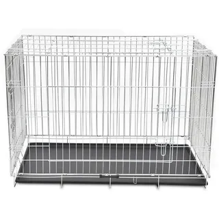 vidaXL Faltbare Hundebox Metall XXL