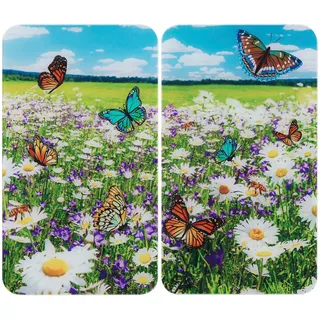 Wenko Herdabdeckplatte Universal Mod. Sommerwiese 30 x 52 cm grün