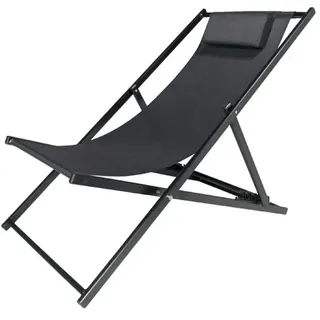 Liegestühle Klappbar Stuhl Garten Meer Strand Alu 102x58x93cm Schwarz 594