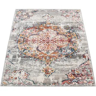 Paco Home Herbete 733 Kurzflorteppich 60 x 100 cm Grau/Blau/Gelb