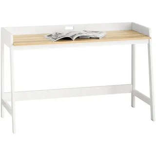 SoBuy Schreibtisch Weiß-Natur
