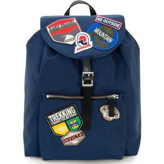 Invicta ALPINO PATCH HERITAGE Rucksack, Backpack, Daypack, Tasche, Italienisches Design mit Lederdetails;Leicht und Kompakt für Reise und Ausflüge, Damen, Herren & Teenager, beige