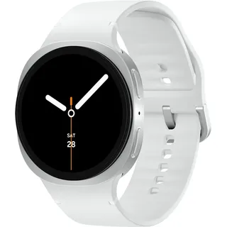 Samsung Galaxy Watch8 Bluetooth 44 mm Silver Sport Band White M/L