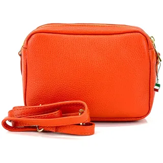 Florence Umhängetasche Damen tasche Schultertasche Echtleder orange OTF809O