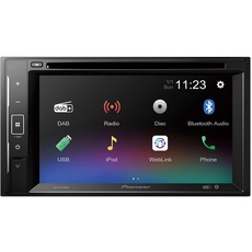 Pioneer AVH-A240DAB-AN 2-DIN-Multimedia Player, 6,2-Zoll ClearType-Touchscreen, Smartphone-Anbindung, USB, DAB/DAB+ Digitalradio, Bluetooth, 13-Band-Grafikequalizer, inklusive DAB-Antenne