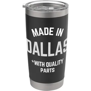 Made In Dallas Lustiger Slogan Born In Dallas Doppelwandiger Edelstahl-Thermobecher