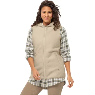 Jack Wolfskin Damen High Curl Long Weste (Größe S, beige)