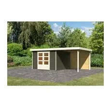 KARIBU Gartenhaus »ASKOLA 6«, Holz, BxHxT: 522 x 216 x 306 cm (Außenmaße inkl. Dachüberstand) - grau