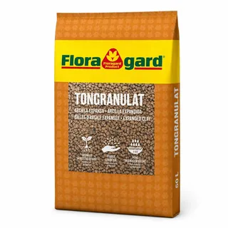 Floragard Blähton Tongranulat 50 L – natürliches Drainagematerial & Hydrokultursubstrat für Töpfe, Kübel, Zimmerpflanzen & Pflanzkästen – verhindert Staunässe, sorgt für Gute Belüftung