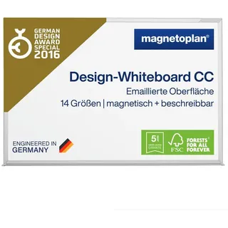 magnetoplan Design-Whiteboard CC | Magnettafel BxH 1500x1000mm | Stabile, emaillierte Oberfläche| Perfekte Schreibfläche | Bürobedarf | Memoboard für Büro- und Konferenzräume | Homeoffice