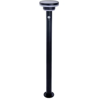 NÄVE LED Solar-Stehleuchte Ø 16 cm x 86 cm mit Erdspieß Kunststoff, Metall schwarz