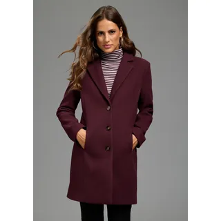 Kurzmantel LAURA SCOTT, Damen, Gr. 38, bordeaux, Web, Obermaterial: 100% Polyester. Futter: 100% Polyester, unifarben, normal extrakurz, ohne Ausschnitt, Mäntel Kurzmantel, perfekt für den Übergang in Wolloptik, Topseller