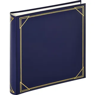 Walther design Fotoalbum blau 30 x 30 cm Kunstleder mit Prägung, Standard Album MX-200-L