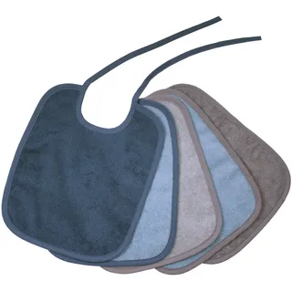Wörner Lätzchen "Bindelätzchen 5er Pack 25x30 cm" 5 Stk. tlg. großes Set, maschinenwaschbar, trocknergeeignet, stahl