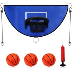 Trampolin Basketballkorb, Abreißrand zum Eintauchen TrampolinBasketballaufsatz mit Mini Basketbällen TrampolinZubehör für Kinder Erwachsene Innen und Außenbereich