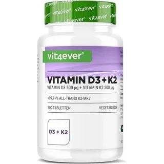 Vit4ever Vitamin D3 + K2 Tabletten 100 St.