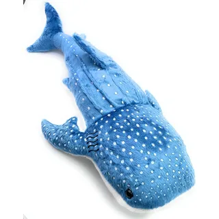 Onwomania Plüschtier Kuscheltier Stoff Tier Walhai Hai Fisch riesig 56cm Blau - Blau
