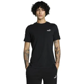 Puma Unisex ESS Tape Tee T-Shirts, Puma Black,