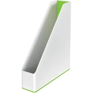 Leitz Stehsammler A4, Zweifarbiges Design, Weiß/Grün, Duo Colour, WOW, 53621054