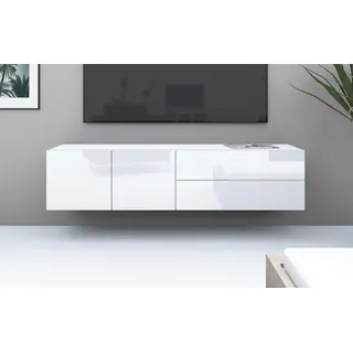 borchardt Möbel Lowboard Sophia, Breite 152 cm, hängend und stehend montierbar, weiß