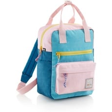 Miquelrius Unisex Kinder, Dreifachfach, 7 l, recycelt, ergonomische Griffe, gepolstert, Kollektion Katy Rucksack, Rosa/Blau