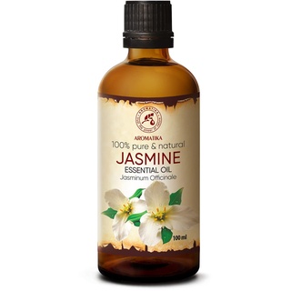 Ätherisches Öl Jasmine 100ml - Jasmine Oleoresin Öl - Jasminum Officinale - Aromatherapie Öl für Diffusers & Duftlampen - Duftöle für Seifenherstellung - Haut & Haare - Ätherische Öle für Romantik