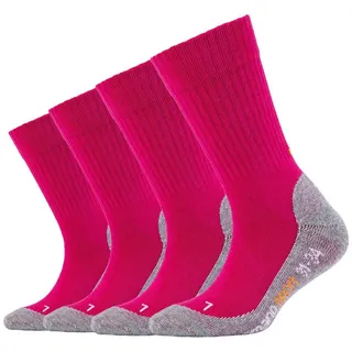 CAMANO Funktionssocken »function« 4 Stk. tlg. mit verstärkten Belastungszonen an Ferse und Spitze, pink
