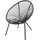 Gartensessel Dalida Gartenstuhl 73 x 73 x 93 cm schwarz 2 St.