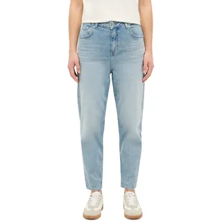 Mom-Jeans MUSTANG "Damen Style Charlotte Tapered", Damen, Gr. 32, Länge 32, blau (222 hellblau), Denim/Jeans, 98% Baumwolle, 2% Elasthan, unifarben, bequem, Jeans Mom-Jeans
