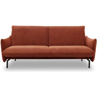 DOMO. collection Sofa Salta, 2-Sitzer Couch mit Schlaffunktion, 200 x 120 cm Liegefläche, modernes 2er Schlafsofa, Schlafcouch, Gästebett, 230 x 95 x 102 cm (BxTxH), rost rot