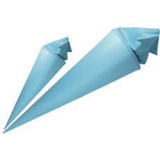 URSUS Schultüten Bastel-Schultüte mit Filzmanschette, hellblau, Höhe: 35 cm, Durchmesser: 11,5 cm
