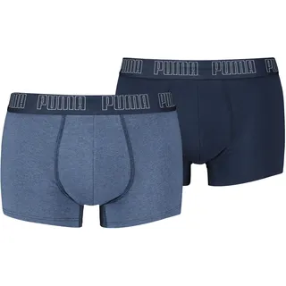 Puma Boxer Trunk Boxershorts Herren, Everyday Unterhose Pant Unterwäsche 2er Pack, Farbe:007 - Denim, Bekleidungsgröße:S, 007 - Denim, S,