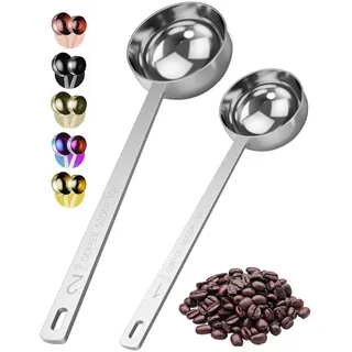 ORBLUE Kaffeelöffel Portionierer - Kaffeemesslöffel, Kaffee Dosierlöffel, Kaffeemaßlöffel, Kaffeedosierer - Löffel für Kaffeedose, Kaffeelot - Messlöffel für Kaffee, Dosierlöffel - 2 Stück