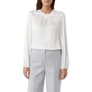 Comma Satinierte Bluse mit Raffung