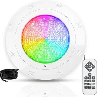 Poolbeleuchtung Unterwasser 38W RGB Poolscheinwerfer Unterwasser LED Pool Lampen mit Fernbedienung IP68 Wasserdicht Poollampen Unterwasser 12V AC/DC