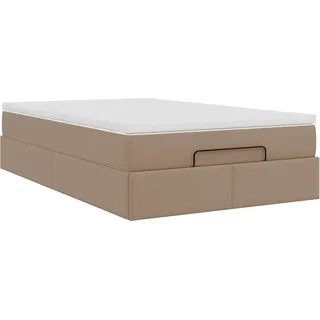SYFAXTM Ottoman-Bett mit Matratze Cappuccino-Braun 120x200cm Kunstleder