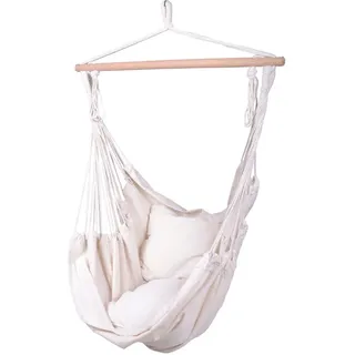 Gardenson Hängesessel , Naturfarben, Beige , Holz , Kastanie,Kastanie , Hartholz , Füllung: Baumwollfüllung,Baumwollfüllung,Polypropylen , 90x120x60 cm , Gartenmöbel, Gartenschaukeln, Hängesessel