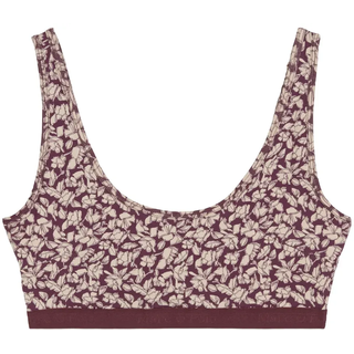 Bustier MARC O'POLO "Essentials", Damen, Gr. XL, N-Gr, rot (kirschrot), Jersey, Obermaterial: 95% Baumwolle, 5% Elasthan, BHs Bustier, tiefer Rundhalsausschnitt, elastisches Unterbrustband
