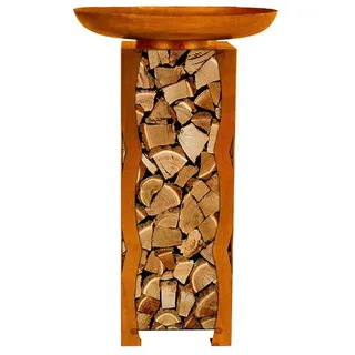 Home Deluxe - Feuerschale FRANK, Maße: 34 x 91 x 34 cm I Feuerkorb Feuerstelle Feuertonne