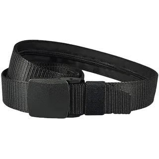 SIXHAOBU Herren & Damen mit Geheimfach, Reise-Sicherheitsgürtel mit Reißverschluss, 120cm Einstellbar Gürtel,für Männer, Frauen, Reise, Outdoor und Diebstahlschutz (Schwarz)