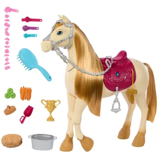 Barbie Puppen-Spielzeugpferd interaktiv mit Geräuschen und Zubehör