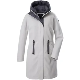 G.I.G.A. DX Damen Fleece Parka/Mantel mit abknöpfbarer Kapuze GW 46 WMN PRK, grau-melange, 42, 41988-000