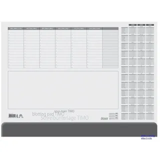 Ursus Schreibtischunterlage weiß Papier 52,5 x 37,5 cm, 50 Blatt