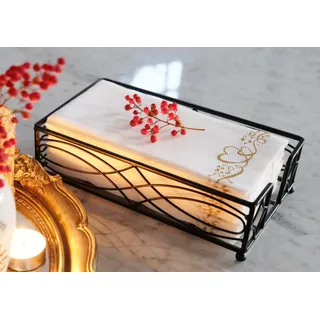 Eleganter, robuster Gäste-Serviettenhalter, Einweg-Papierhandtuch-Aufbewahrungstablett | Premium-Qualität | für Badezimmer, Küche, Esstisch, Hochzeit, Restaurant, Dekoration | für drinnen und draußen
