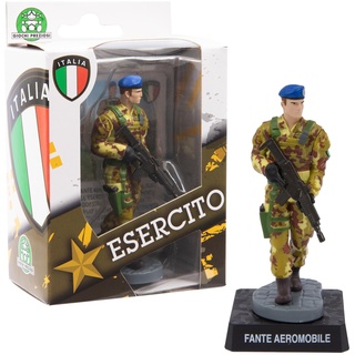 Giochi Preziosi Italienische Armee – Figur von 8 cm, sehr detailliertes Flugzeug, sowohl in der Uniform als auch in der Division, für Kinder ab 3 Jahren, Eer20900