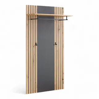 Stella Trading Garderobenpaneel Lagos 80 x 150 x 28 cm Eiche